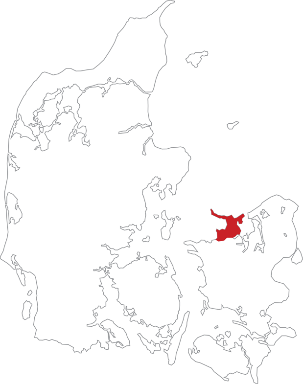 Her ligger Odsherred | Danmarkskort